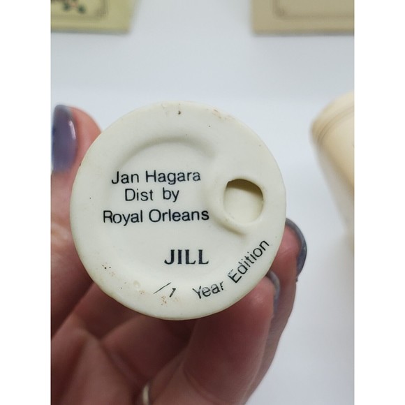 Jan Hagara Collection Porcelain Ornaments Set Carol Jill Jessica Lot of 3 - Picture 16 of 16